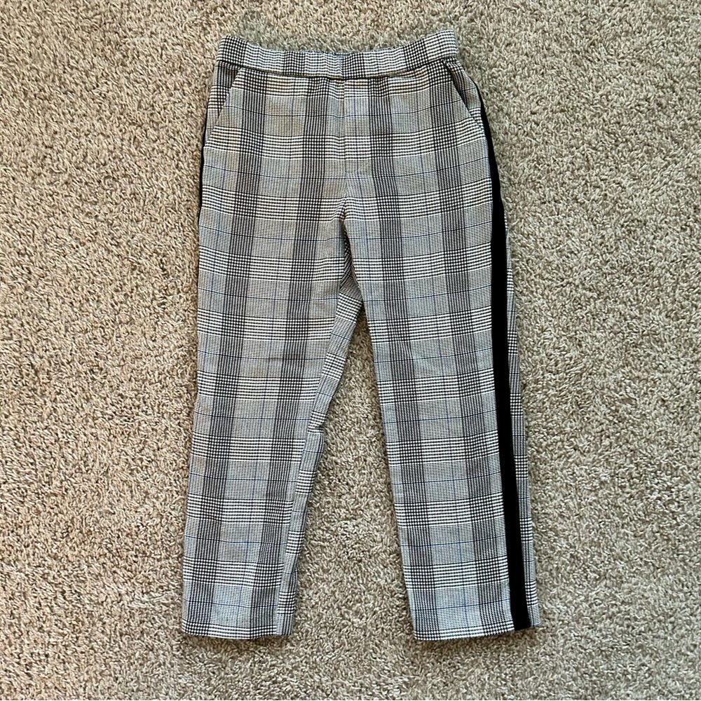 Zara Gray & Black Plaid Dress Pants Girls size 10